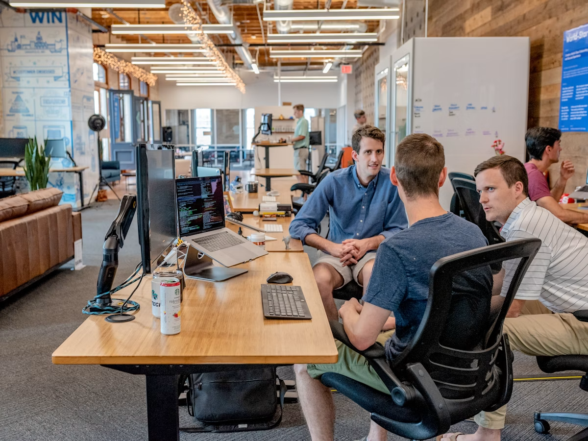 Digital marketing team developing integrated online strategies for brand awareness and business expansion