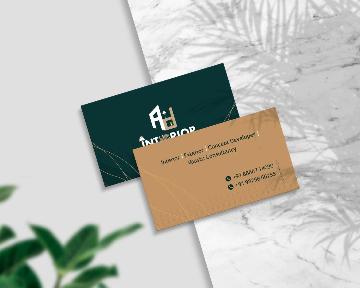 Stack of professionally printed standard business cards showing card thickness and clean edges