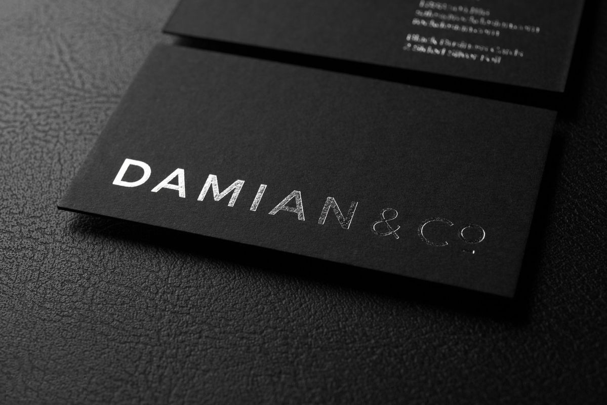 Custom silver foil visiting card design for polished business networking and distinctive brand recognition
