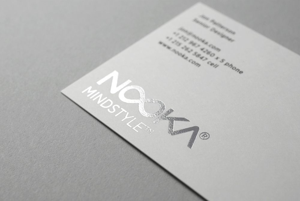 Creative planning for custom silver foil visiting card design and premium business card printing
