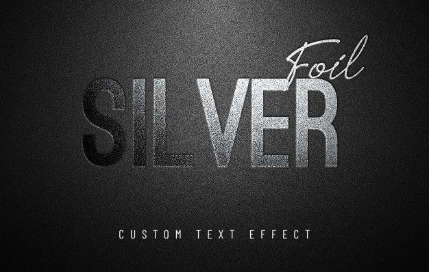 Elegant silver foil visiting card with premium detailing for distinctive business branding