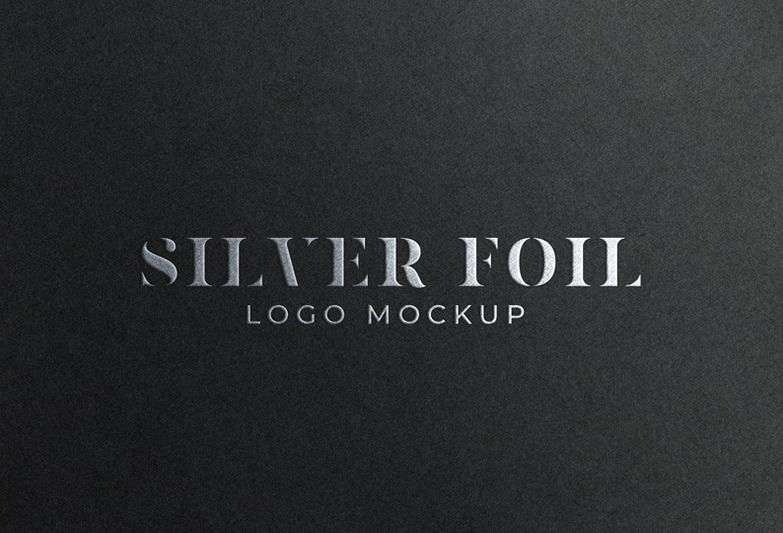 Modern business card with metallic detail